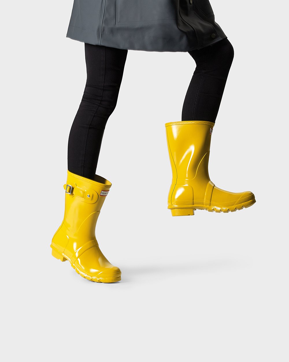 Botas de Lluvia Cortas Hunter Mujer - Original Gloss - Amarillos - LGTBOKQ-27